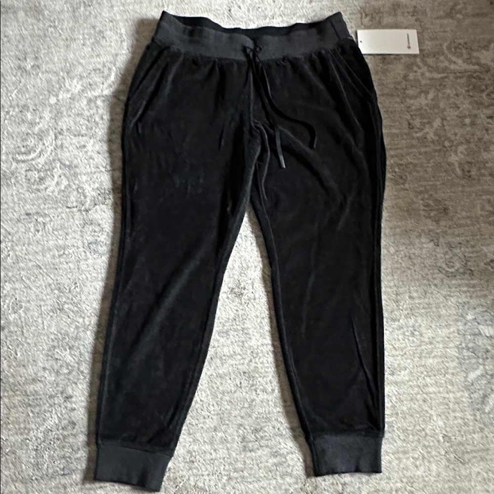 Lululemon women’s Warm Down Jogger Velour
Size 12
Color black
NWT
